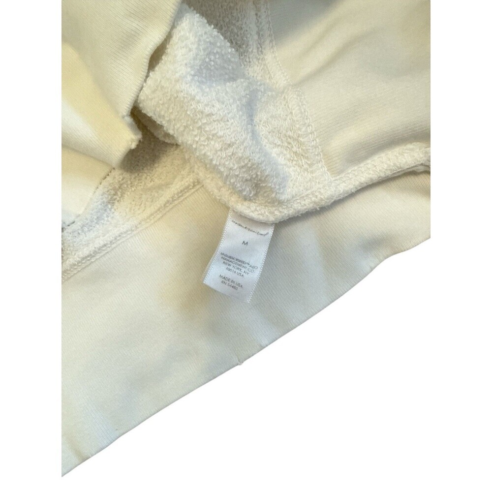 Unsubscribed White Raglan Sweatshirt Women’s Medium NWOT Minimal Sustainable Eco - Picture 4 of 9